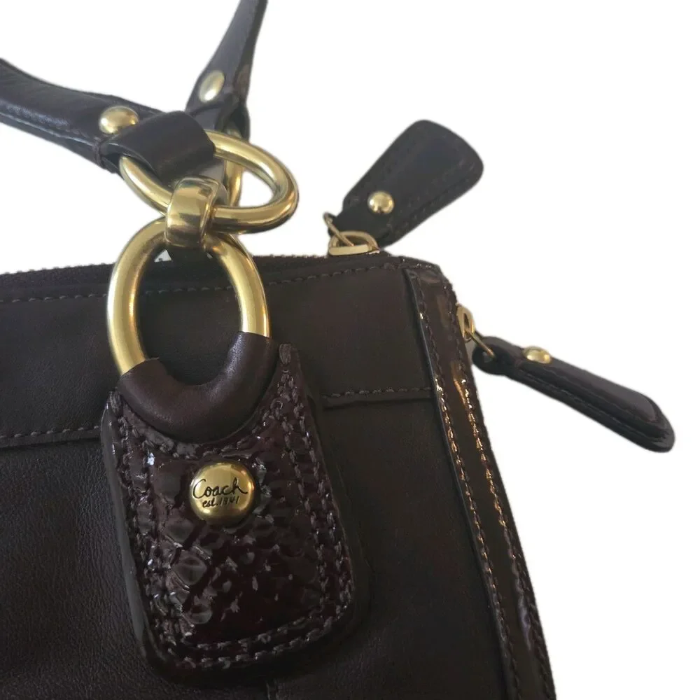 NEW Coach Kristin Spectator Purple Ostrich Handbag #18303 Vintage Y2K